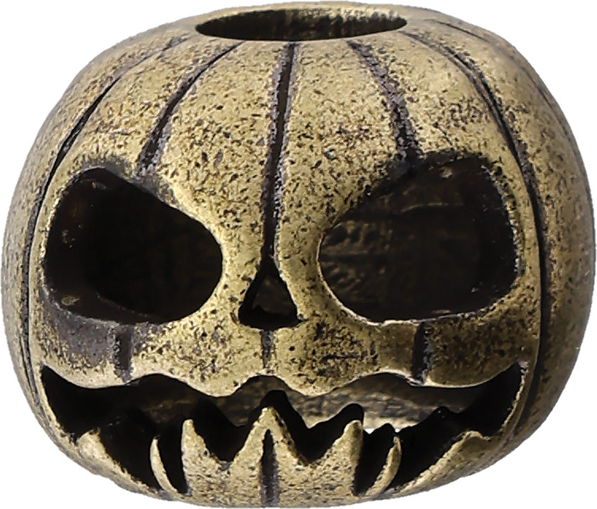 Pumpkin Skull Brass Bead
