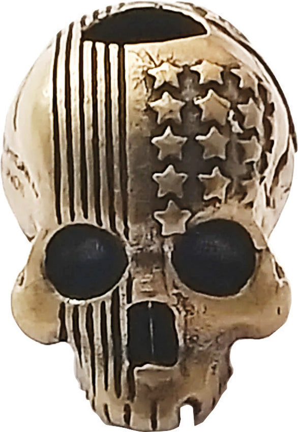 Route 66 Flag Skull Bead