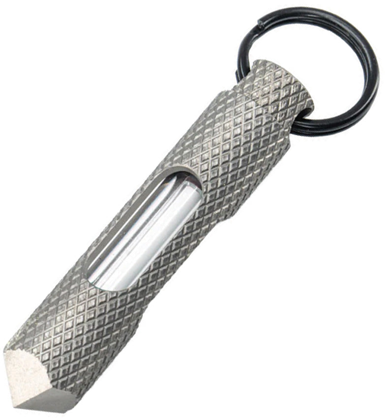 Knurled Steel Glow Fob Blue FOB-002-TI-XB