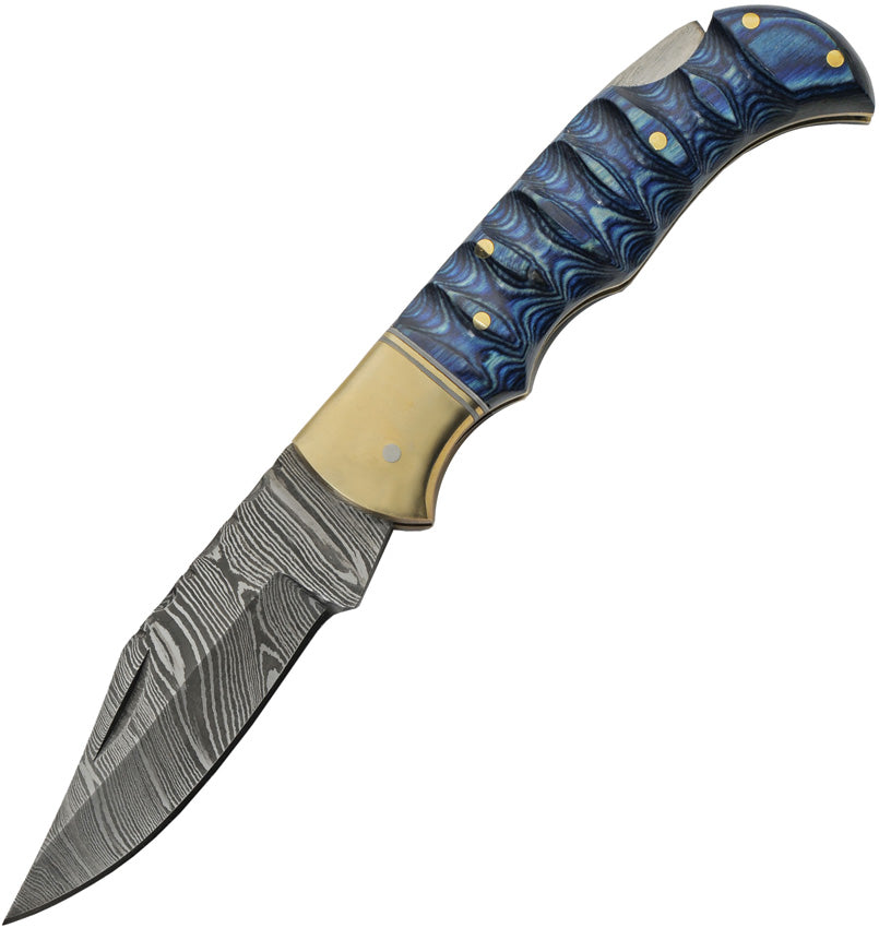 Grooved Lockback Blue