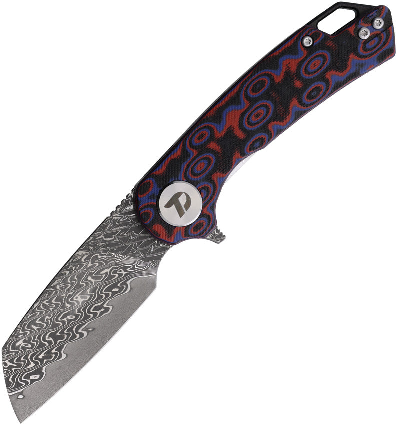 Linerlock Damascus Red D3599MRD