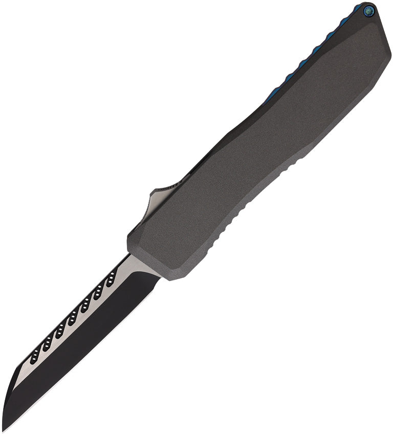 Auto Harpoon OTF Gray TUNGSTEN BLUE BLACK RAZOR