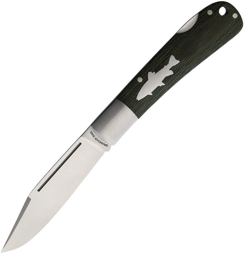 SWS Salmon Lockback Green SWS FOLDER GREEN MICARTA