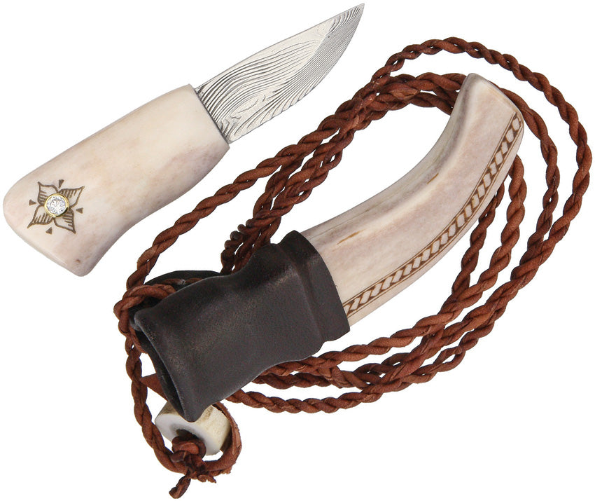 Damascus Neck Knife