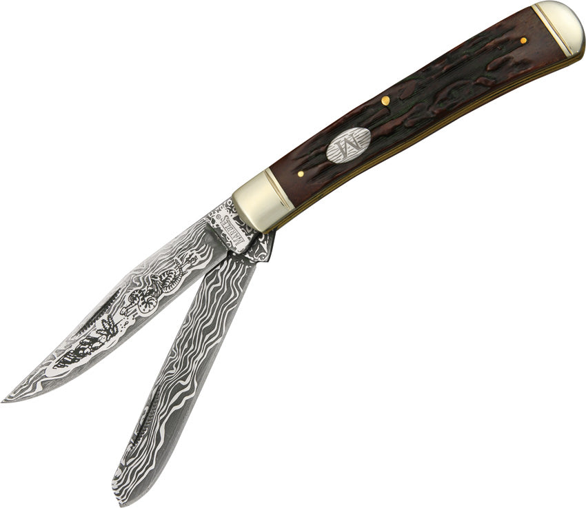 Trapper Etched Damascus Series KB201