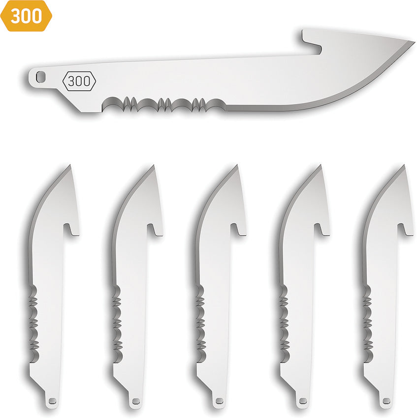 Drop Point Blade Pack 6 Blk