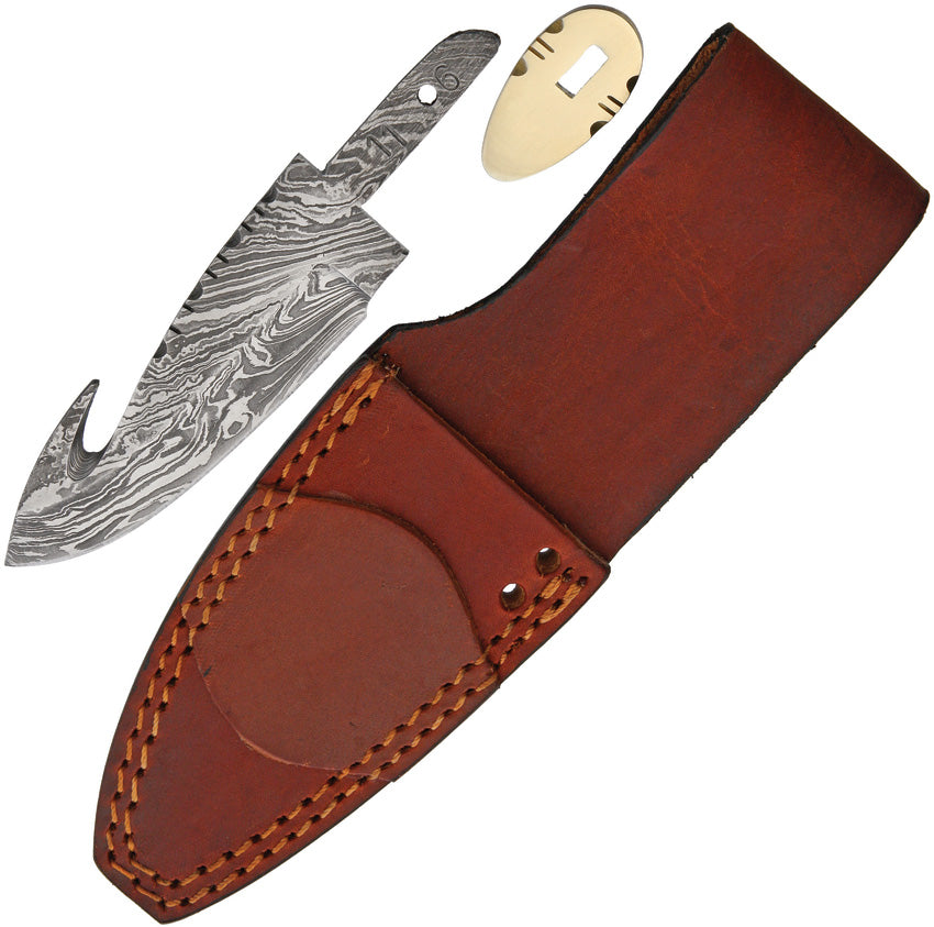 Damascus Guthook With Sheath BL-SODMB2