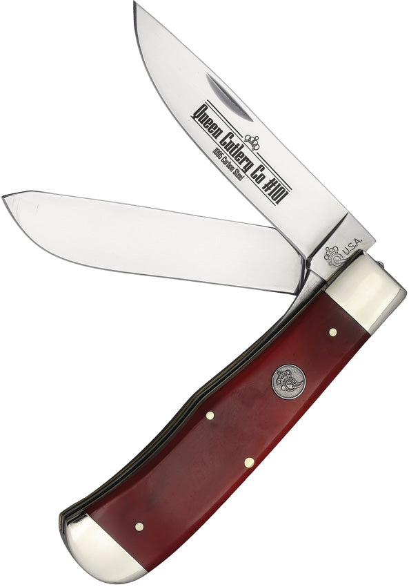 Two Blade Lockback Red Bone QRSB206L