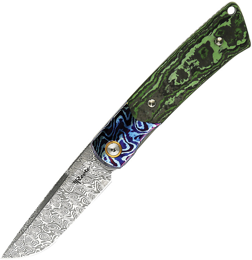 Tribute Linerlock Jungle Wear TRIBUTE DAMASTEEL FAT CARBON J