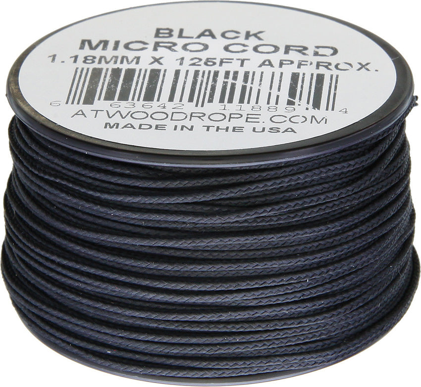 Micro Cord 125ft Black MS01 - BLACK