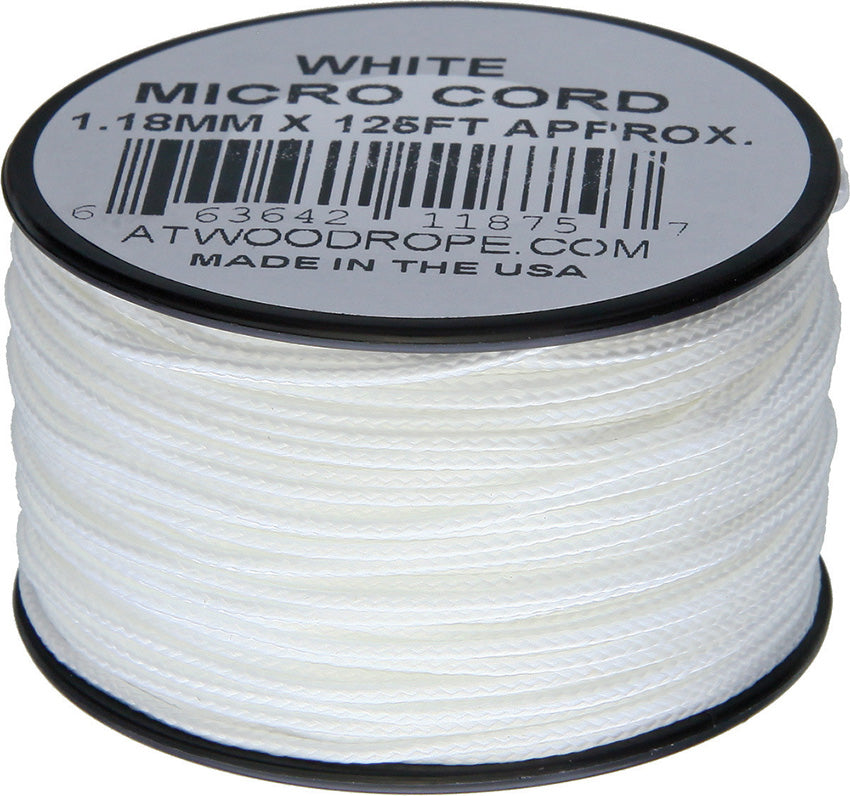 Micro Cord 125ft White MS08 - WHITE