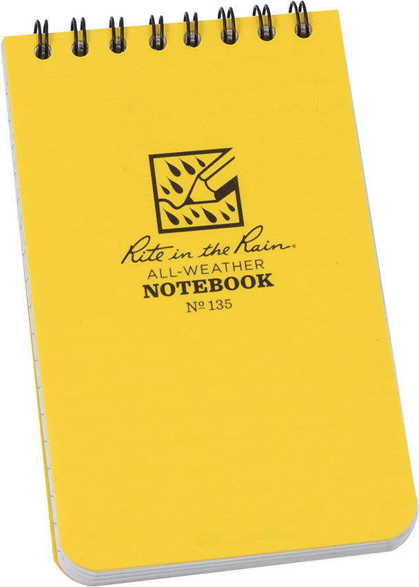 Top Spiral Yellow Notebook 3x5 135