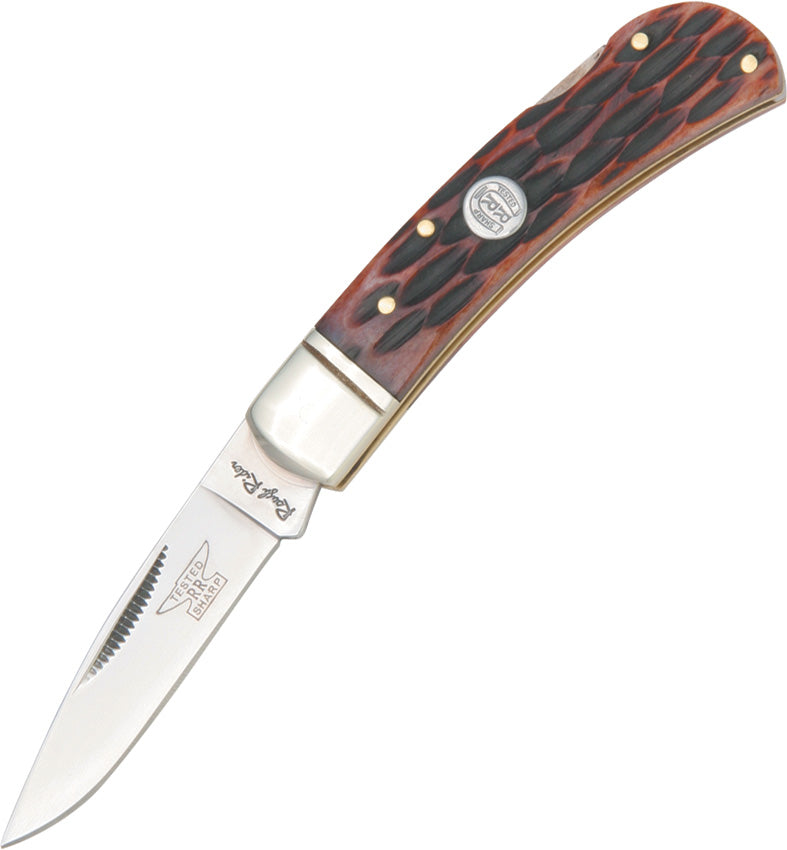Lockback Amber Bone KA05