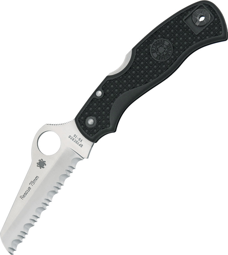 Rescue Lockback 79mm Black C45SBK