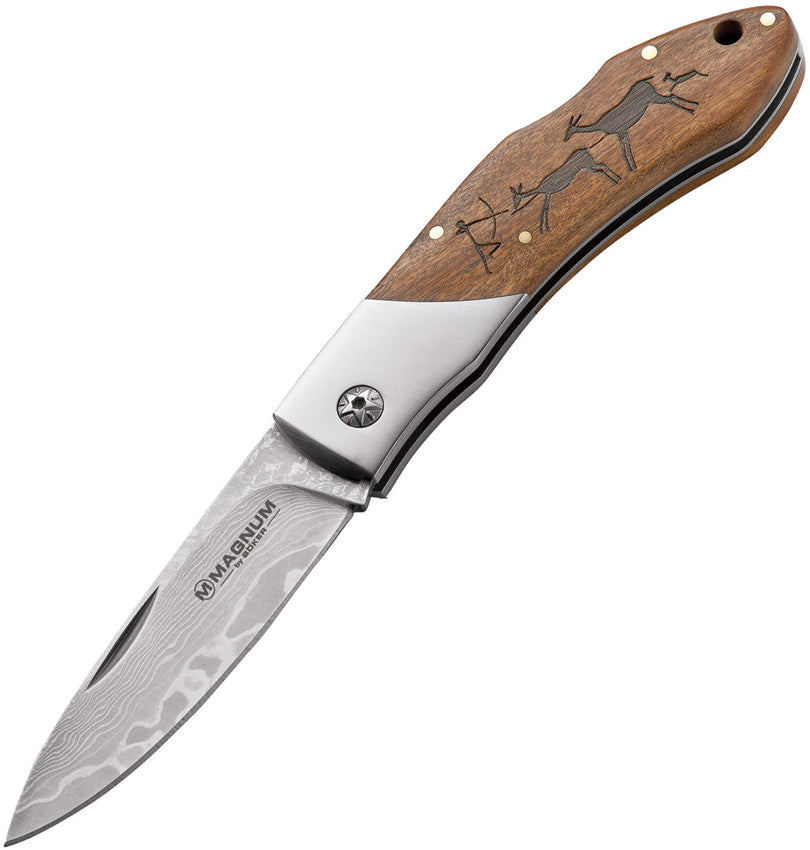 Caveman Damascus Lockback