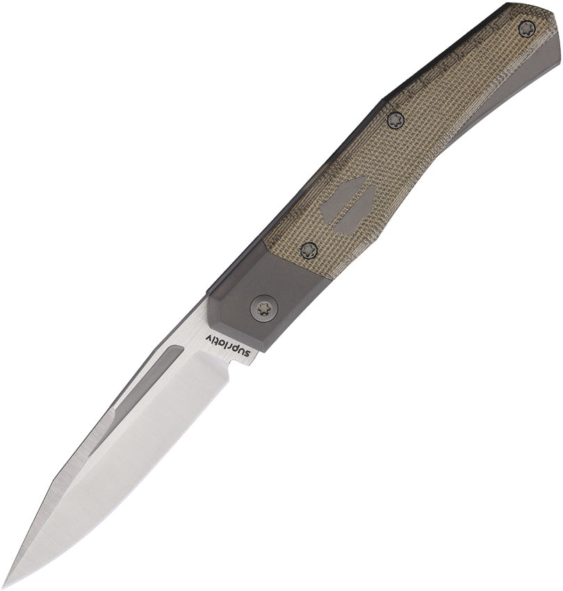 Infidel Slip Joint Grn Micarta SUP015 GREEN CANVAS