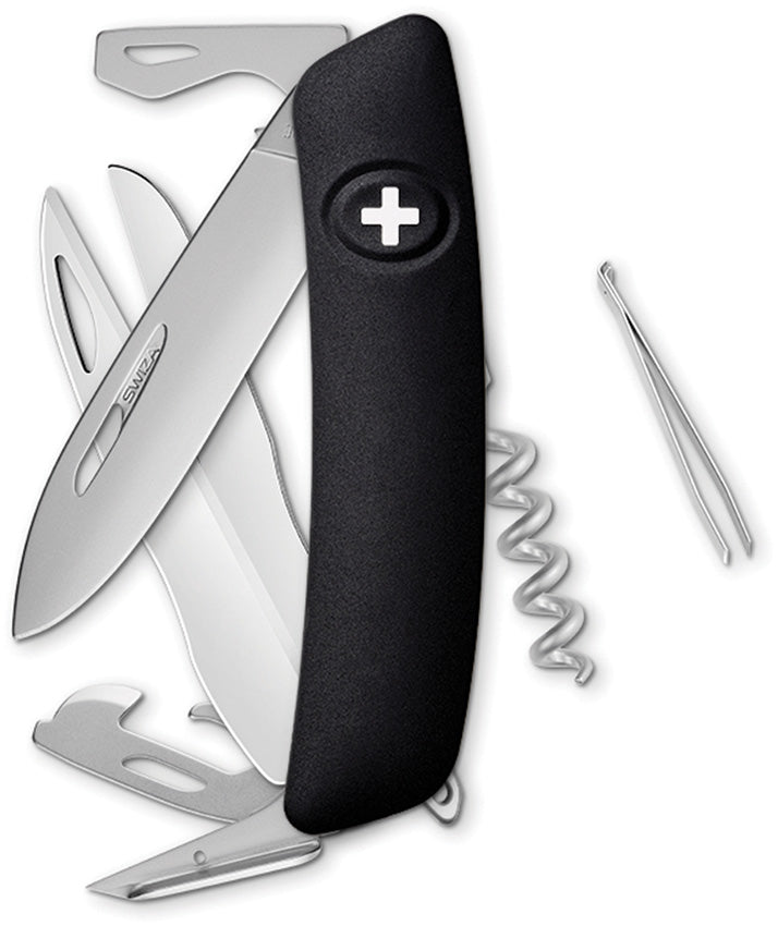 D07 Swiss Pocket Knife Black KNR.0116.1010