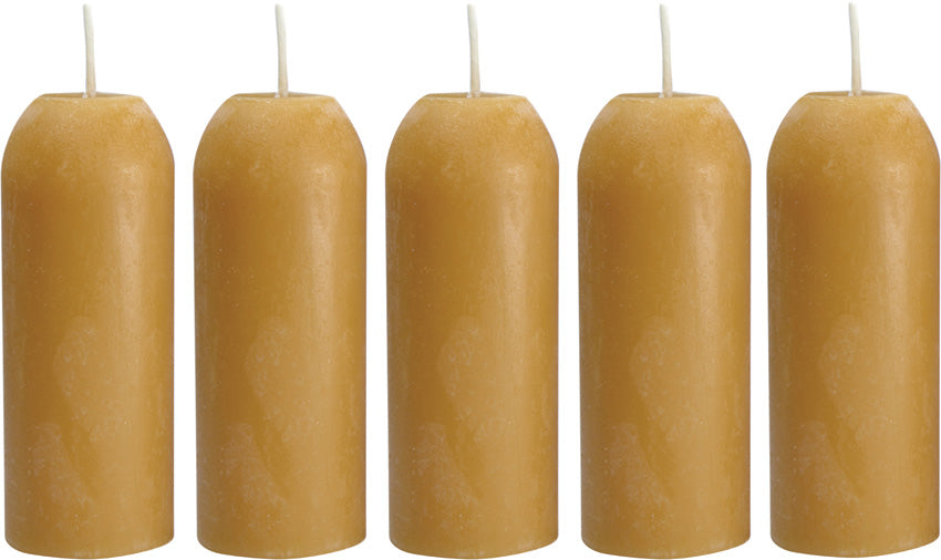 12 Hour Beeswax Candles 5pc L-CAN-B-5PK