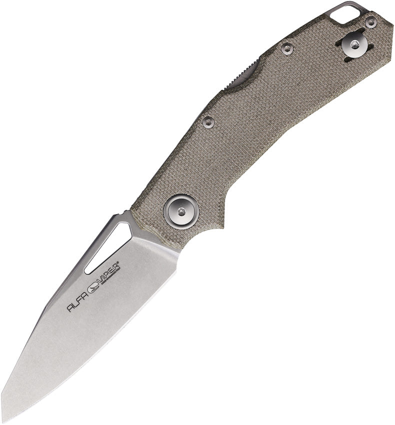 Alfa Lockback Green Micarta V6022CG