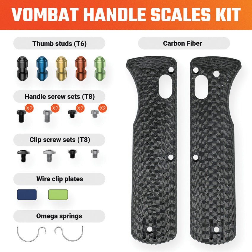 Vombat Handle Scales CF W0107