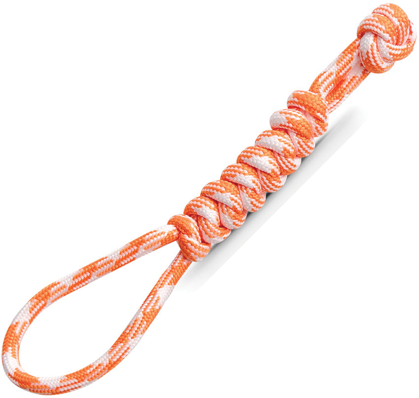 Paracord Lanyard Orange/White X0153