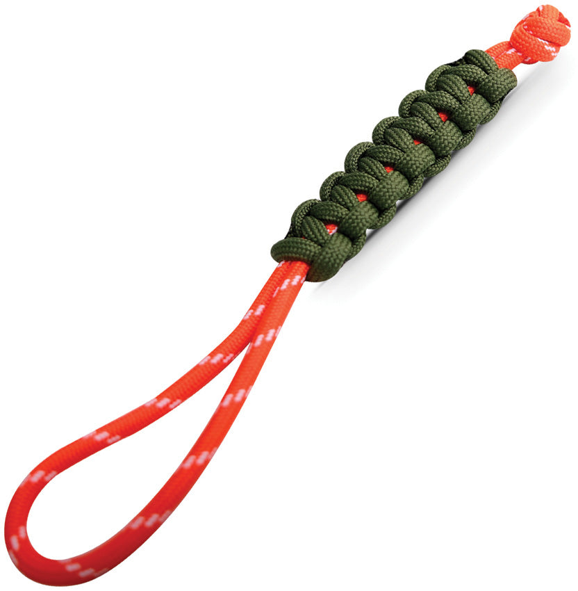 Paracord Lanyard Green/Orange X0157