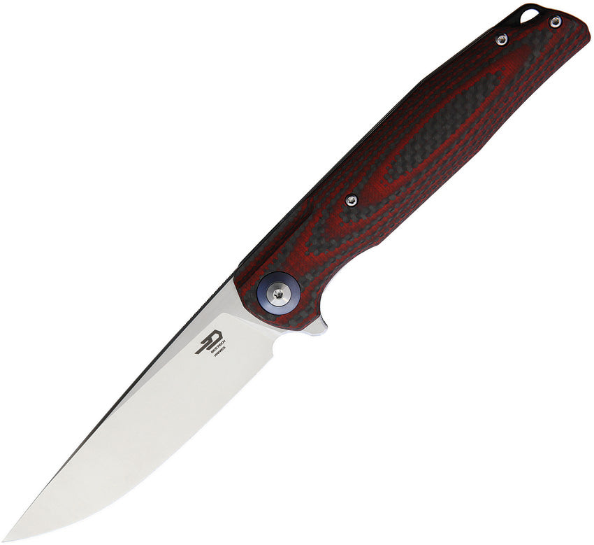Ascot Linerlock Red G10/CF BG19F