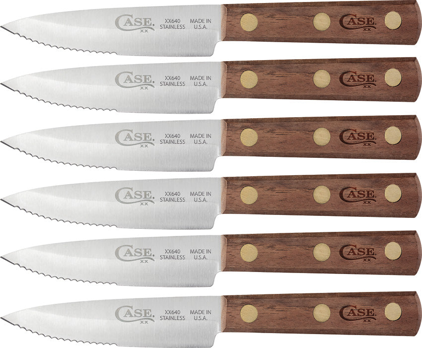 Steak Knife Set Walnut