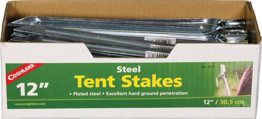 Steel Tent Stakes 12in 50pk 9813 *CASE OF 50*