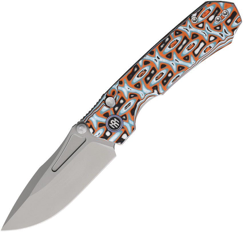 Rhino Button Linerlock Orange