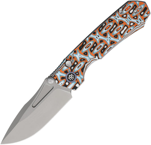 Rhino Button Linerlock Orange