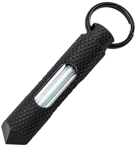 Knurled Steel Glow Fob Blue