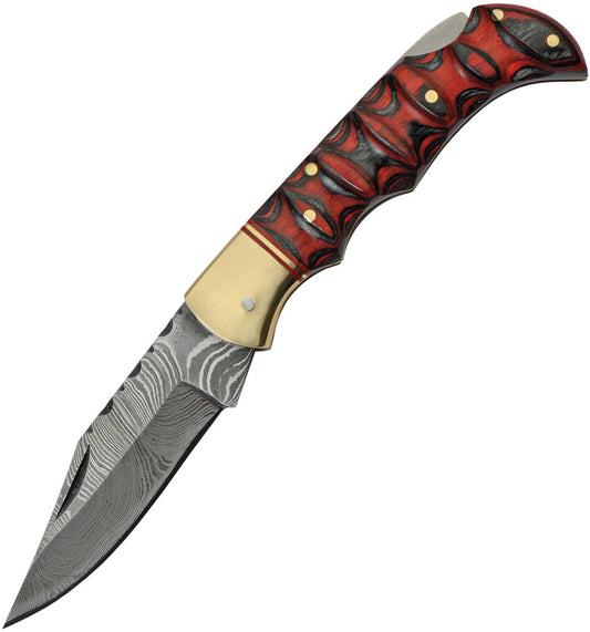 Red and Black Lockback