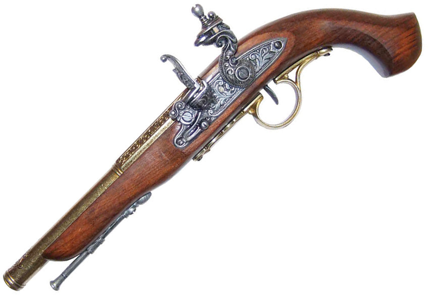 18th Cen Flintlock Pistol Left