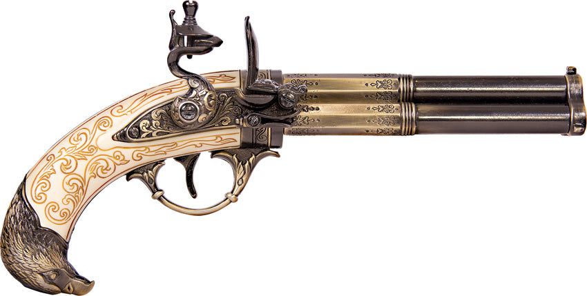 French 3 Barrel Flintlock 22-5306