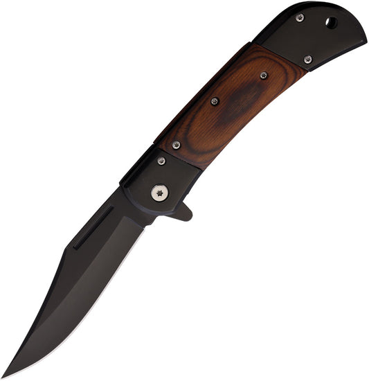 A/O Linerlock Black/Wood