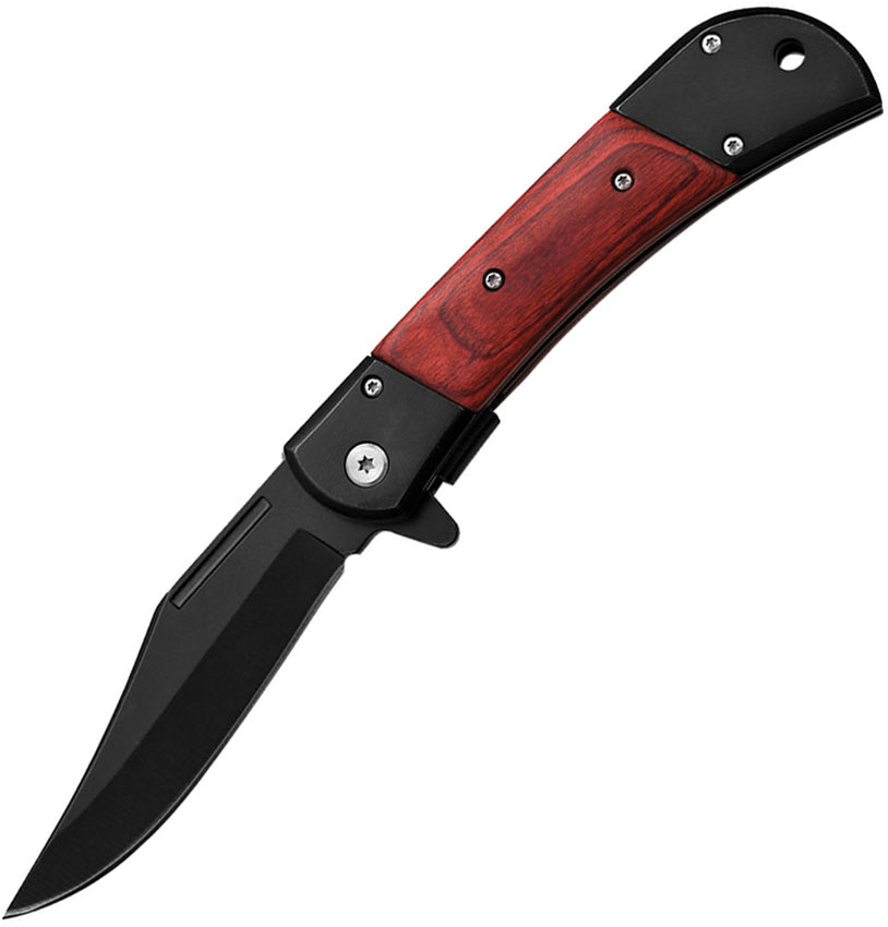 Linerlock A/O Black/Wood 10-009MBW