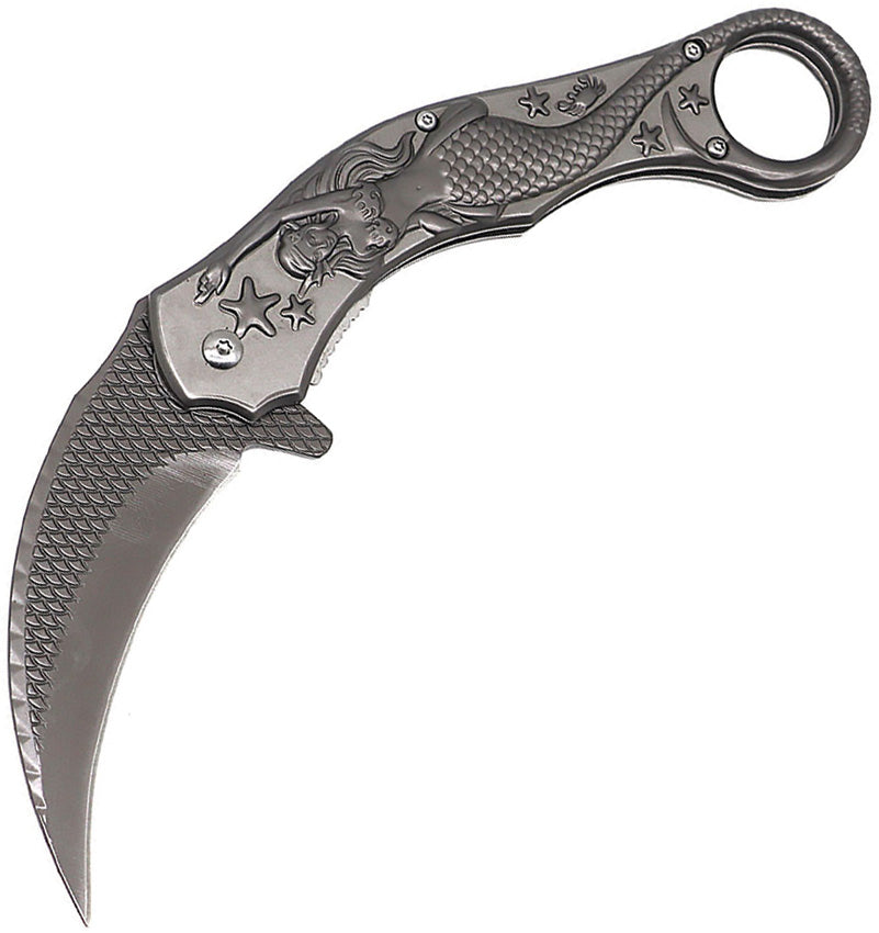Mermaid Karambit Linerlock Gry 10-A120GY