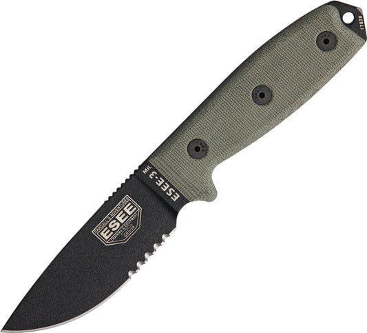 Model 3MIL Part Serrated ESEE-3MIL-S-B