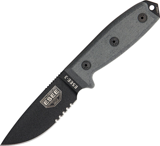 Model 3 Part Serrated ESEE-3S-MB-B