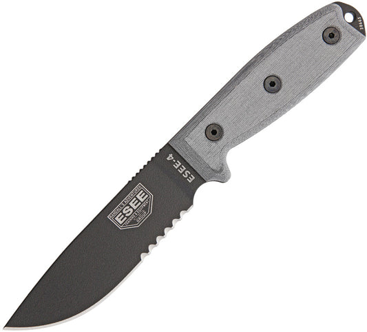 Model 4 Stainless Serrated ESEE-4S-MB-B