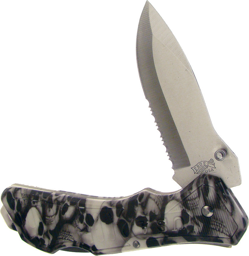 Buckshot Lockback Skull Camo 18-285WSC