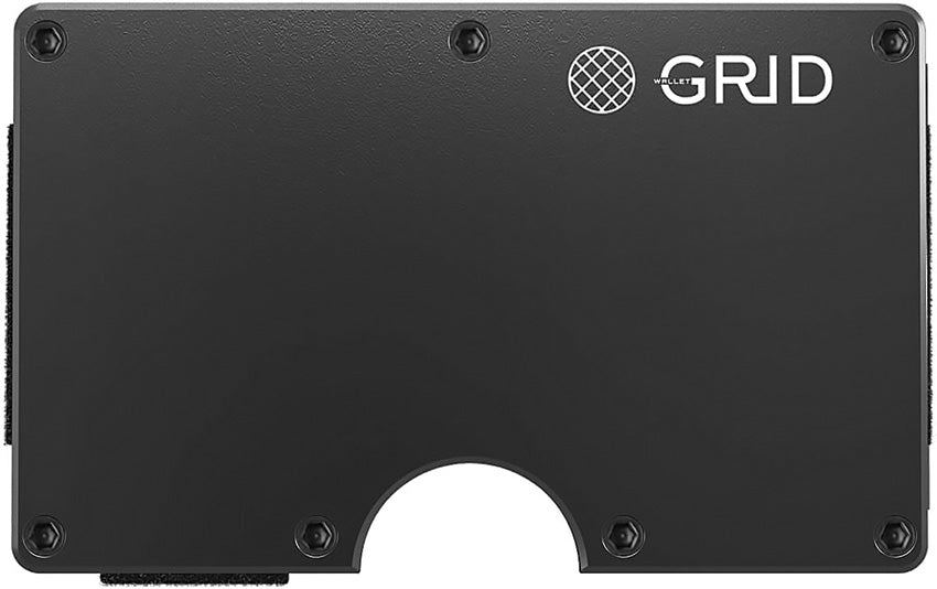Gunmetal Aluminum Wallet ALUGM-CLIP