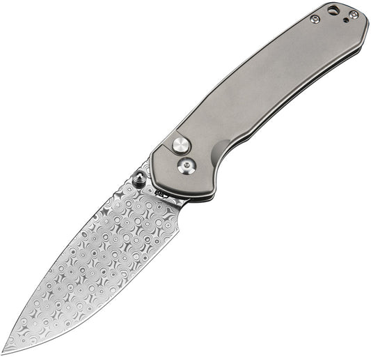 Pyrite Button Lock Damascus J1925L-TDM