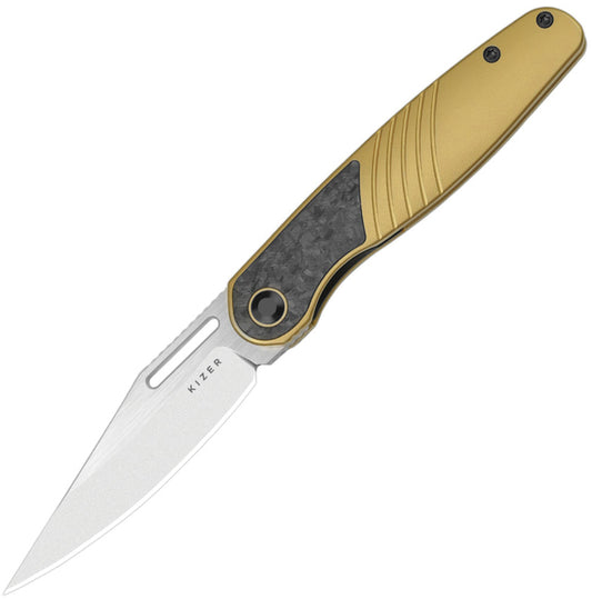 Kizer Cutlery Raze Framelock Gold CF KI3720A3