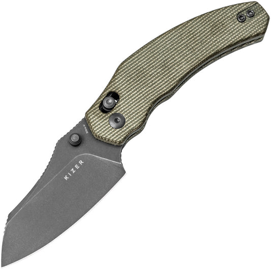 Kizer Cutlery Bulldog Clutch Lock Grn Mic V3672A3