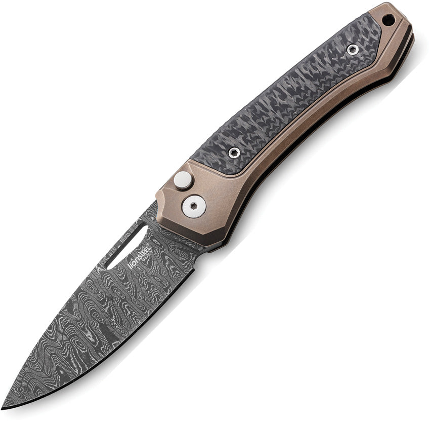Twain Button Lock Damascus TW D BR