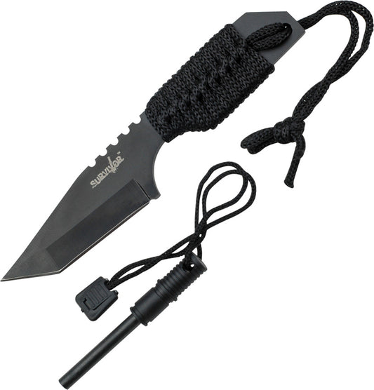 Survivor Fixed Blade Black HK-106320B