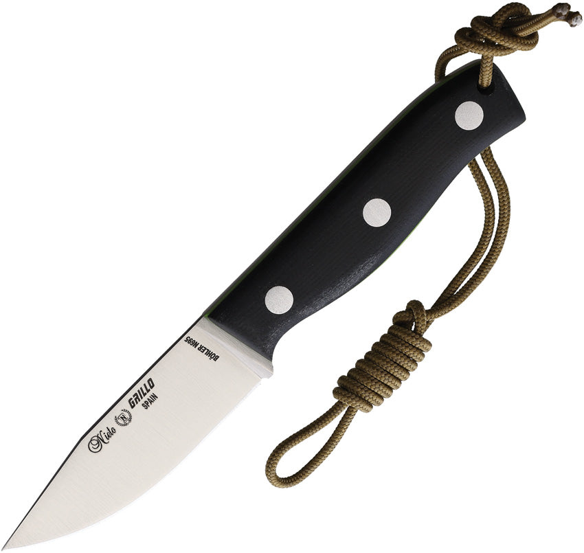 Grillo Fixed Blade Black G10 130-G10
