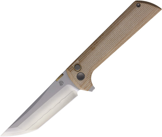 Chop 2 Button Lock Micarta Tan